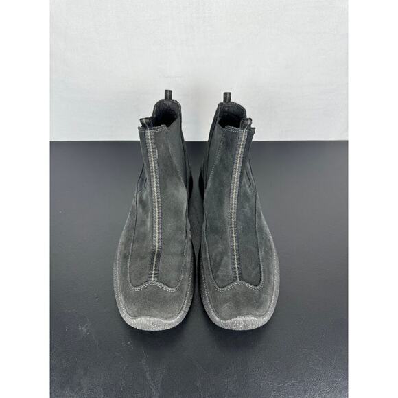 Ecco Black Leather Suede Ankle High Wedge Boots Ladies Size 41 EU - Picture 7 of 9